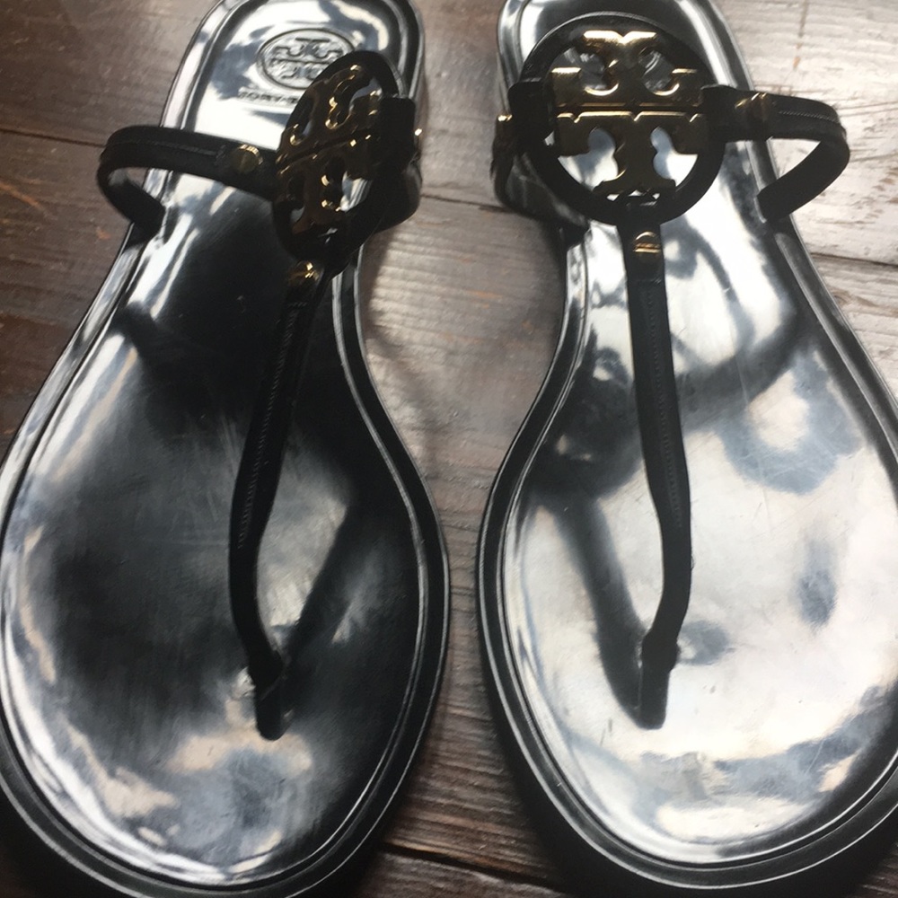 Tory. Burch sandals black gold 10